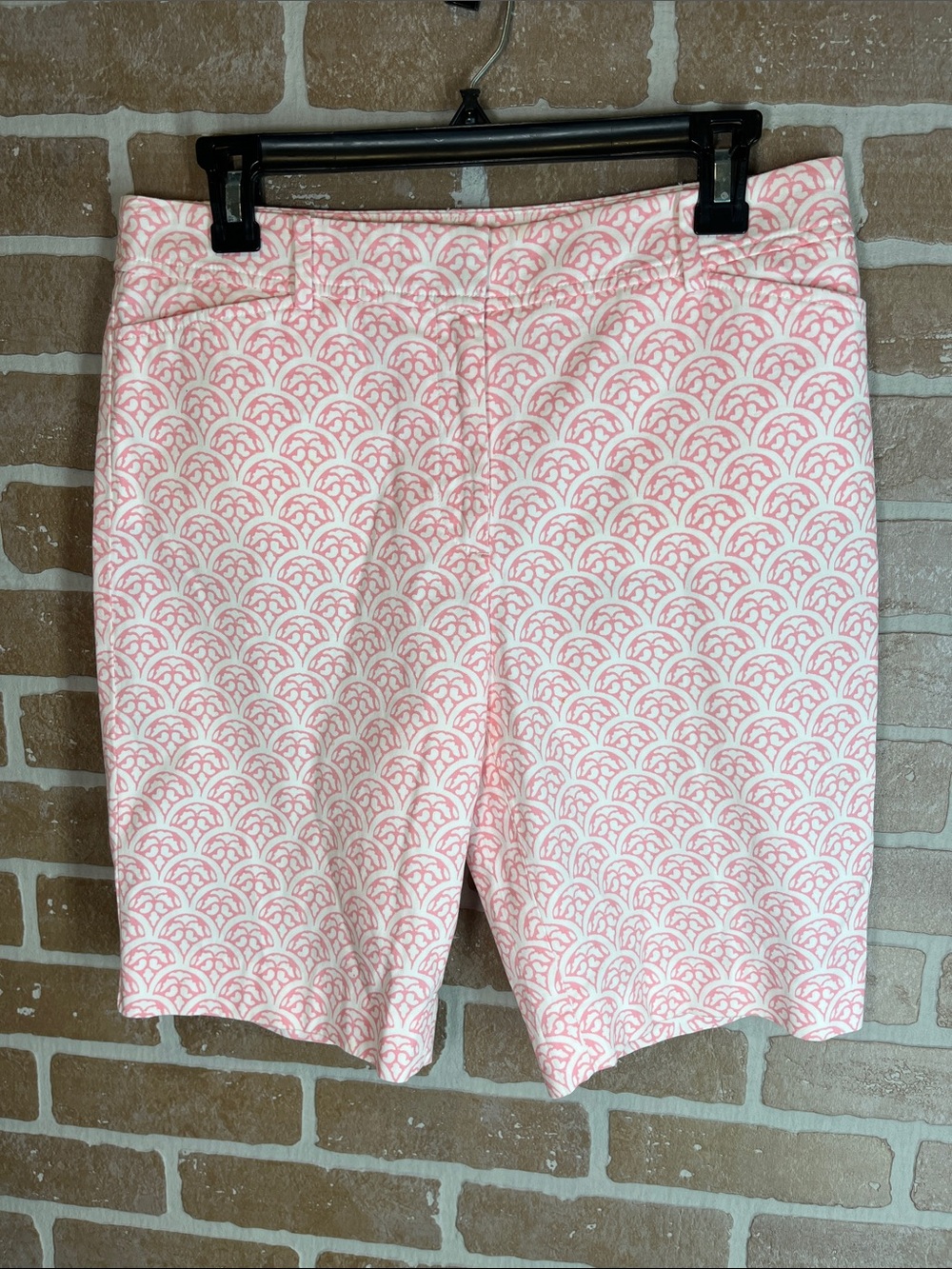 Talbots Perfect Shorts Pink and White, Size 6